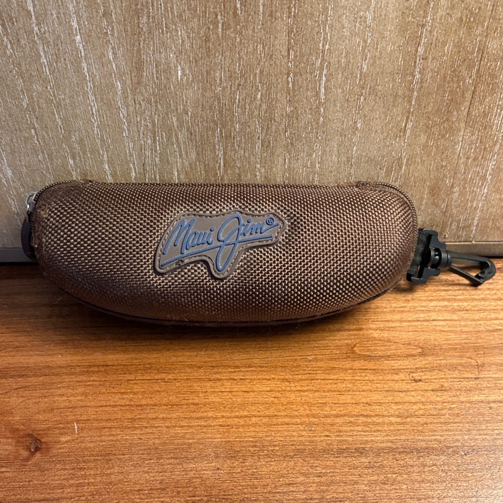 MAUI JIM Brown Sunglasses Pouch Case with hook